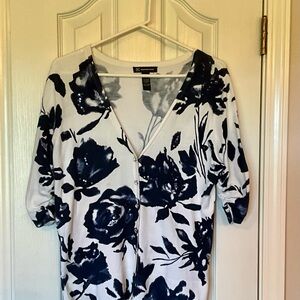 I.N.C. International Concepts size L 3/4” ruched sleeved cardigan sweater.